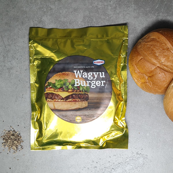 Verpacktes Wagyu Burger Patty aus Australien bei DER STEAKLIEFERANT