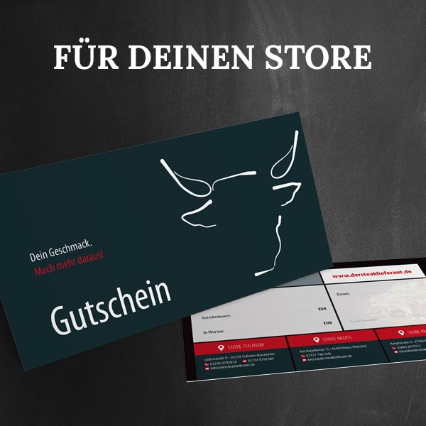 Gutschein für unsere STORES bestellen